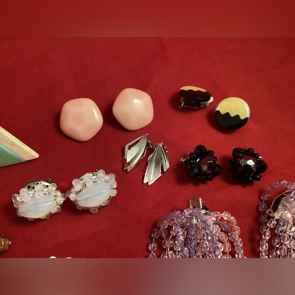 Cool vintage clip on earrings lot - Picture 4 of 7